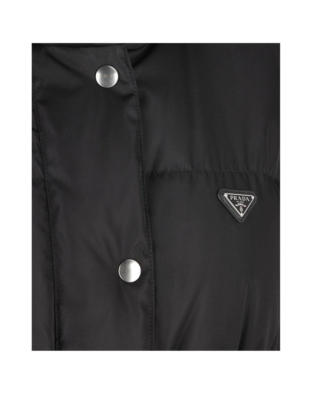 Prada Black Belted Hooded Down Jacket