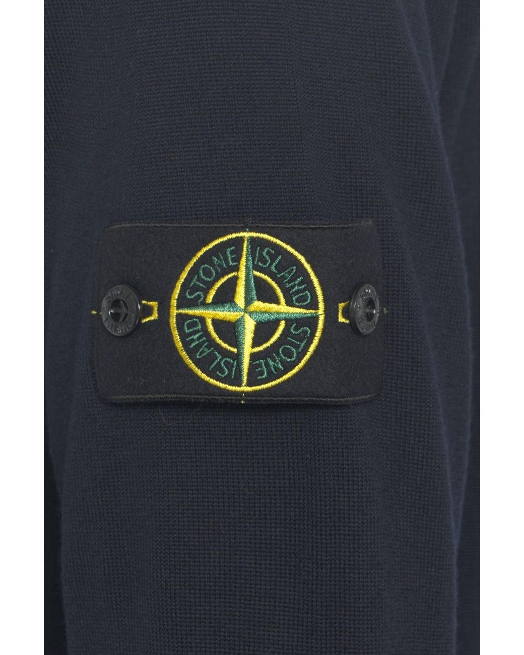 Stone Island Blue Logo Patch Roll Neck Jumper for men