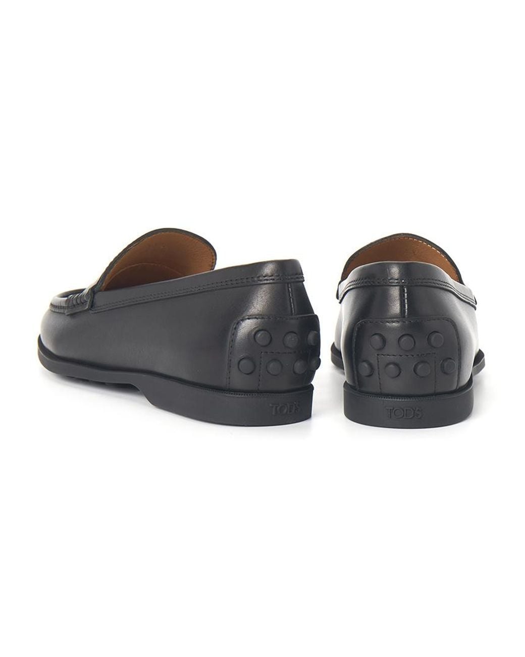 Tod's Black Penny Leather Loafers