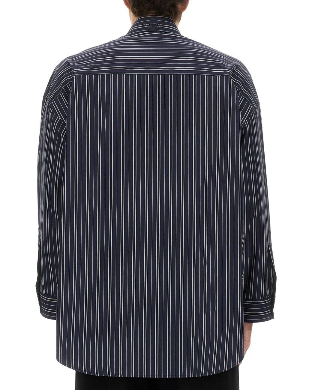 Balenciaga Blue Striped Shirt Dress