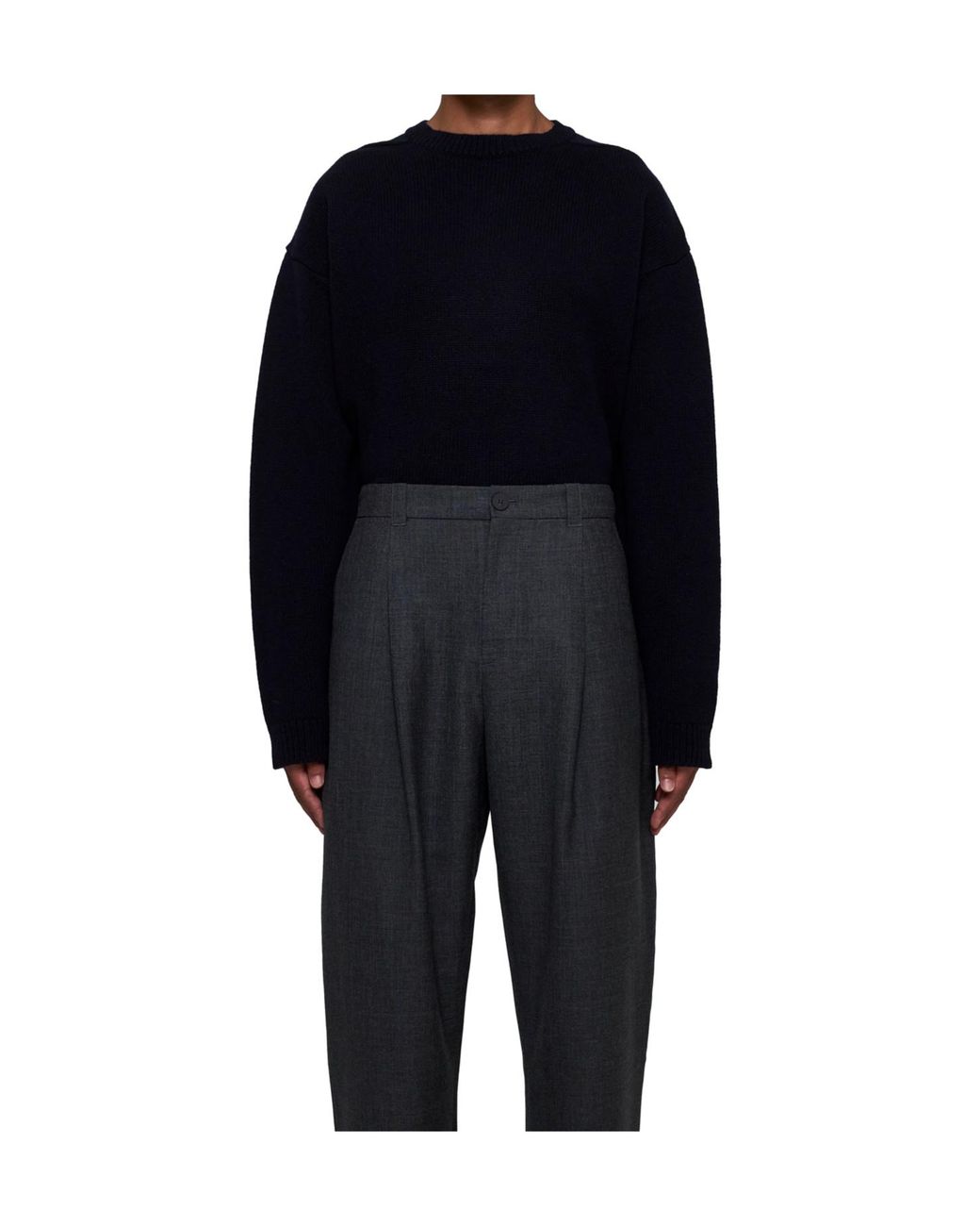 Studio Nicholson Blue Crewneck Knitted Jumper for men