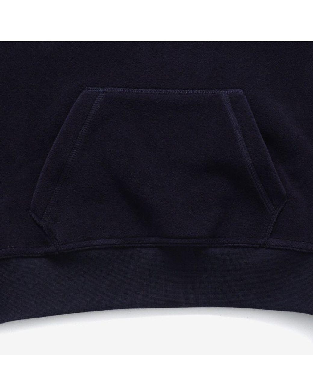 Sporty & Rich Blue Logo Embroidered Jersey Fleece Sweatshirt