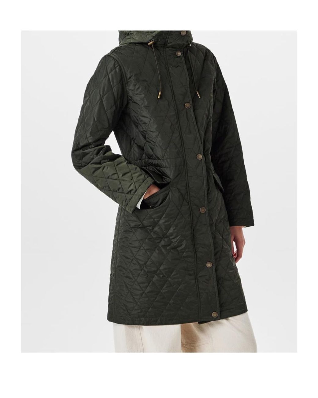 Burberry Green Hooded Short Quilted Down Jacket