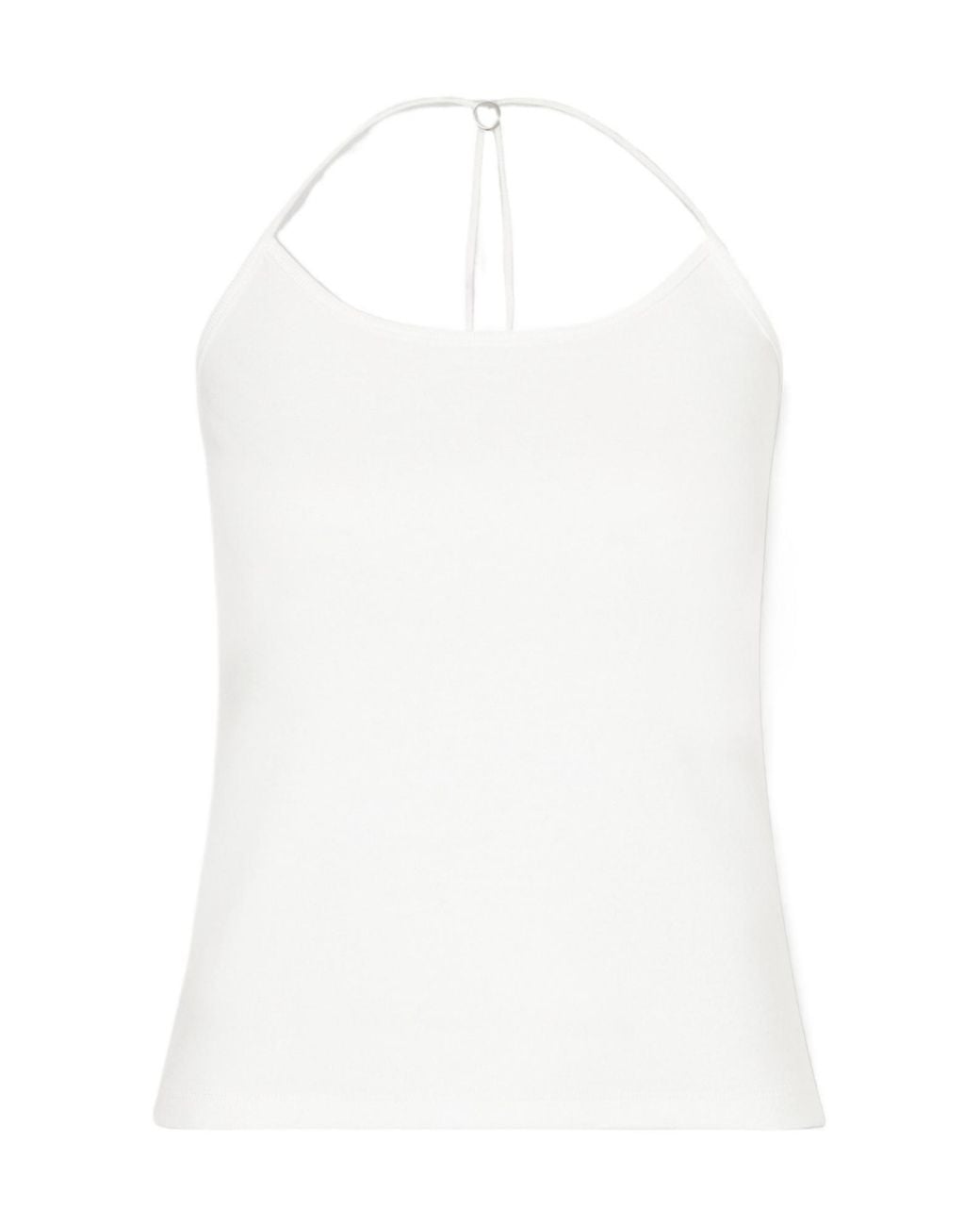 Still Here White Toggle Cotton Tank Top