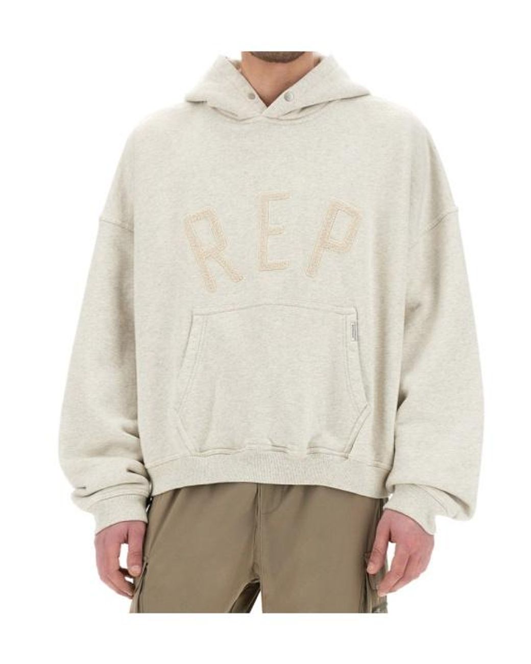 Represent White Hoodie Sweater for men