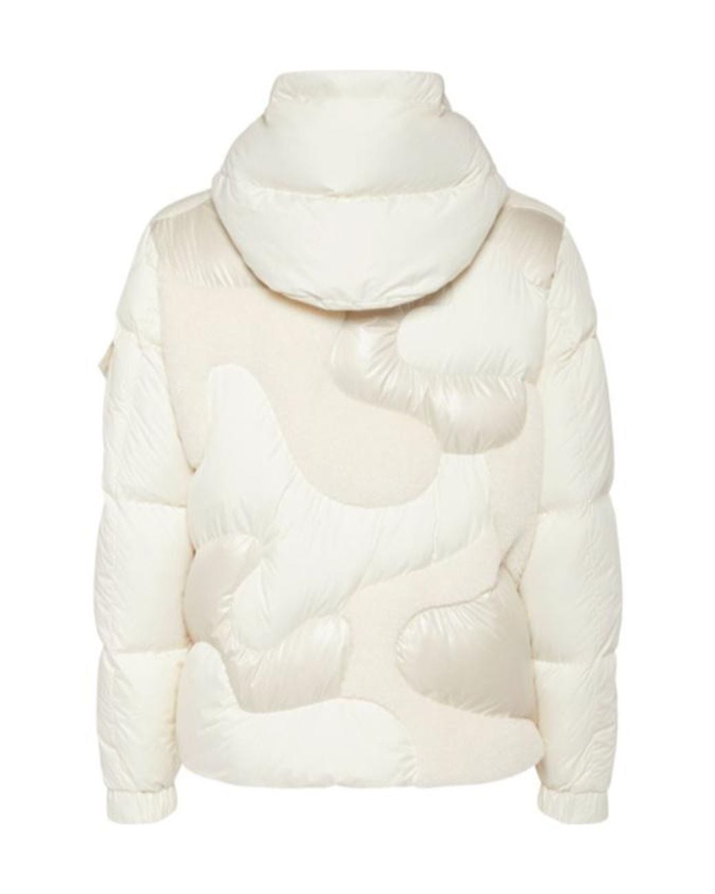 Moncler White Candes Tech Intarsia Down Jacket for men
