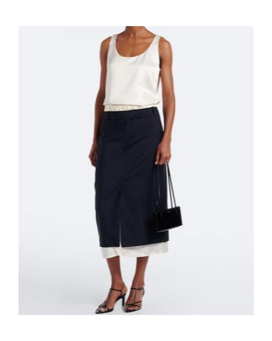 Rohe Blue Wool And Mohair Midi Skirt