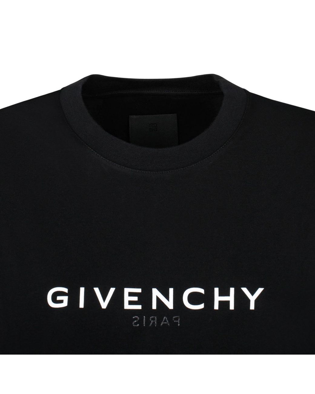 Givenchy Black 4G Emblem Printed Crewneck T-Shirt
