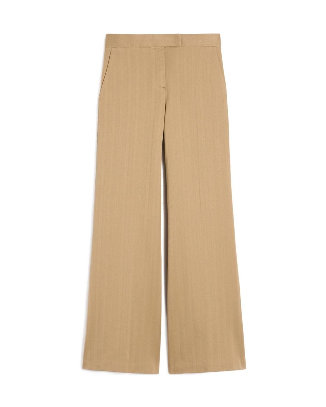 Max Mara Natural Mxmoliato High Waisted Wide-Leg Pants