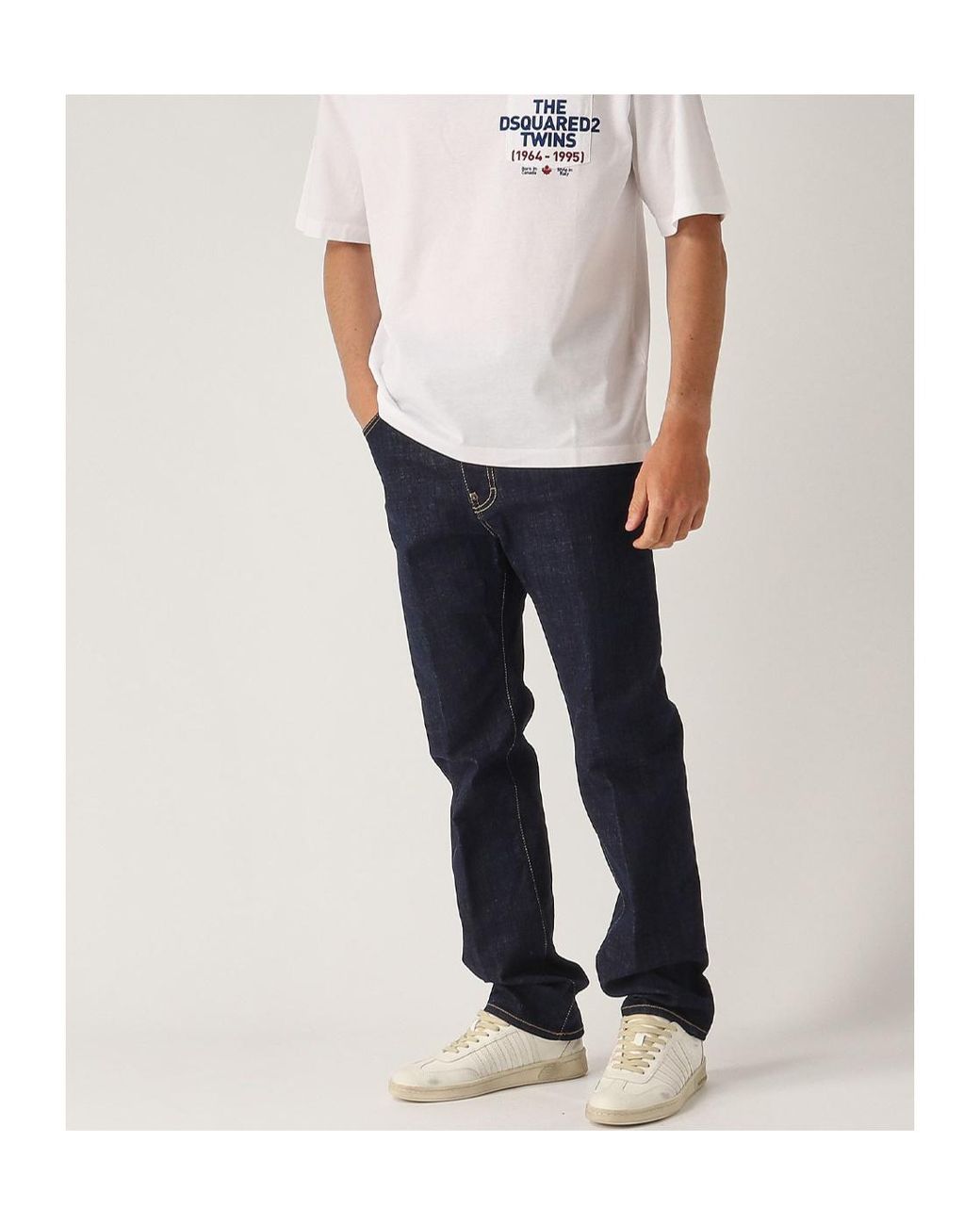 DSquared² Blue 642 Logo-Patch Jeans for men