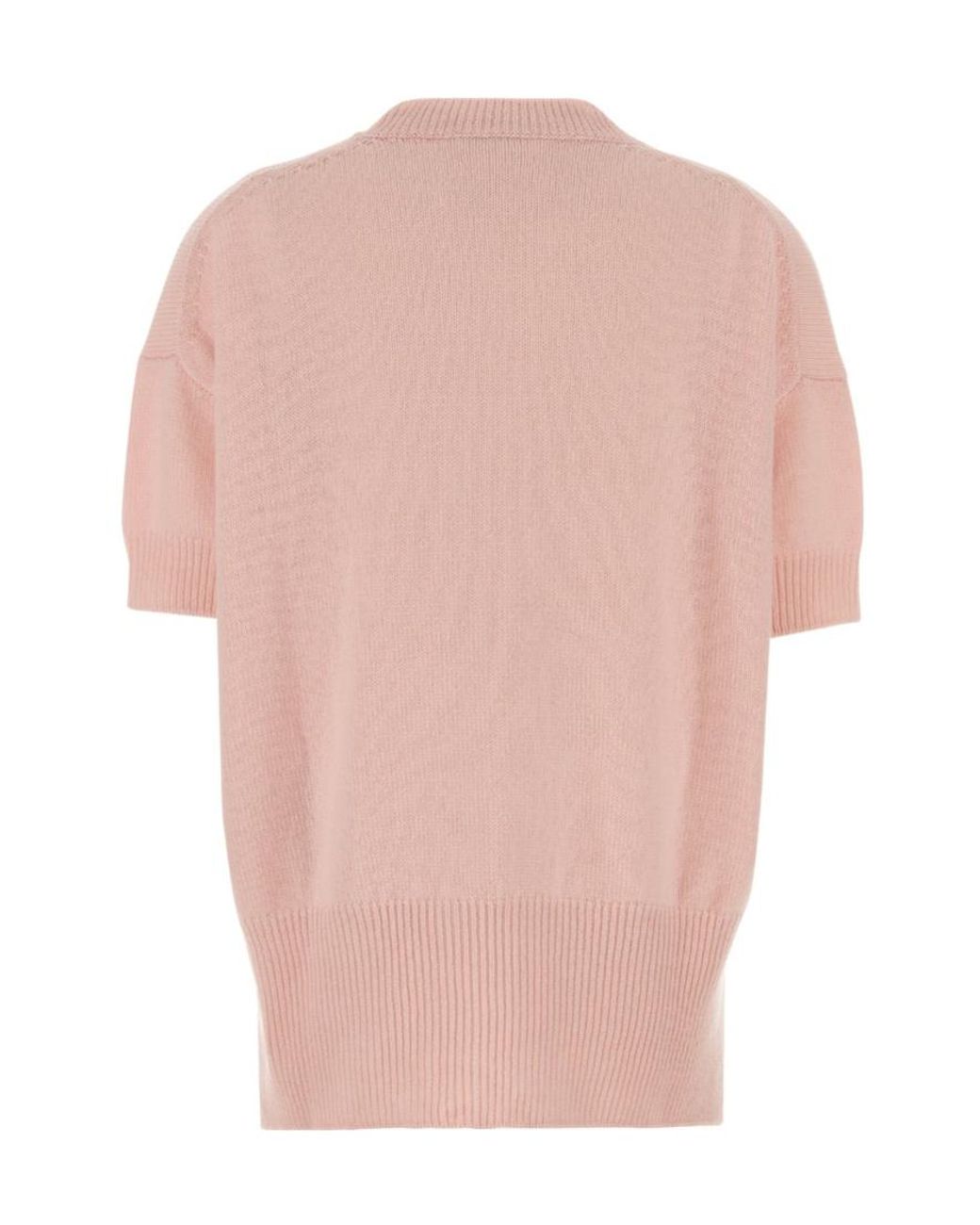 Jil Sander Pink Short-Sleeved Knitted Top