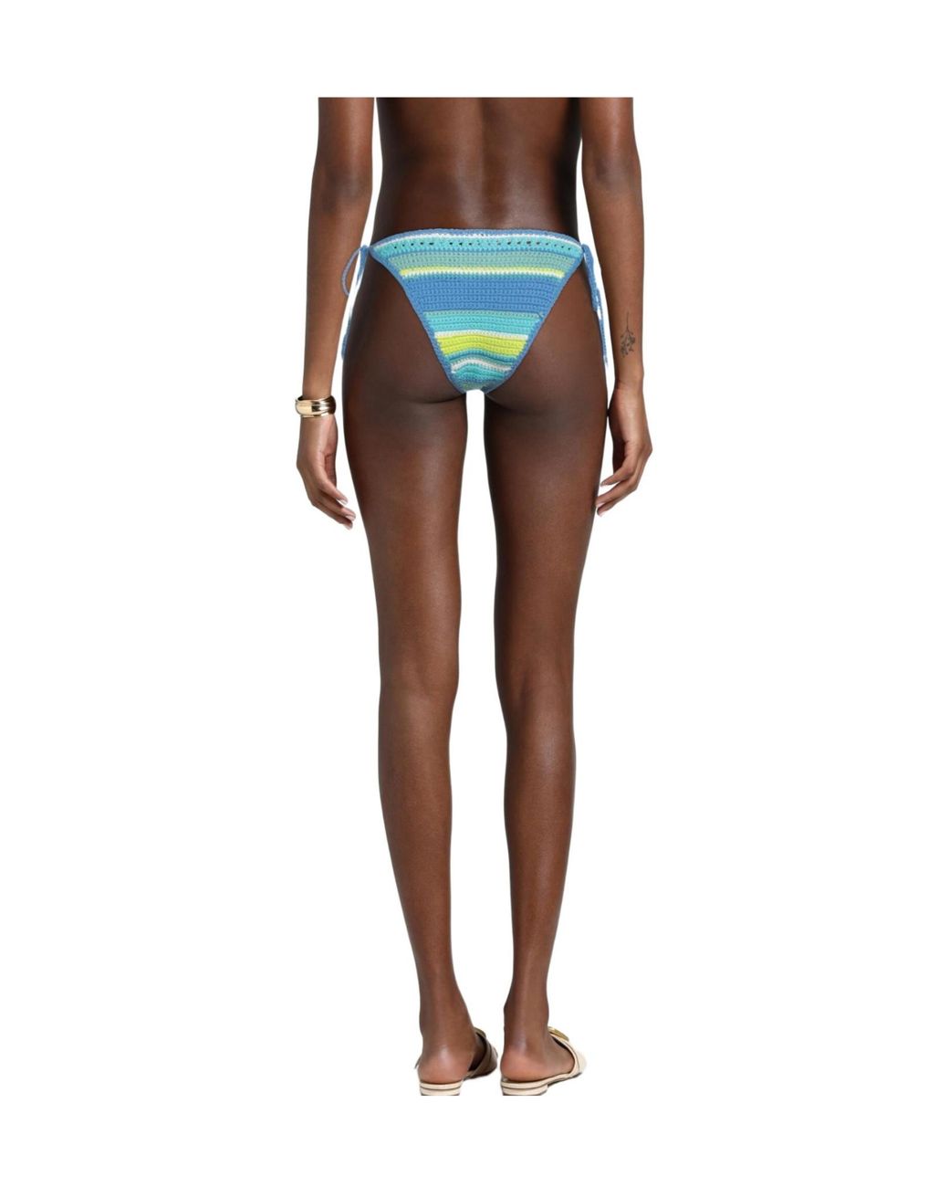 Ganni Blue Striped Bikinis
