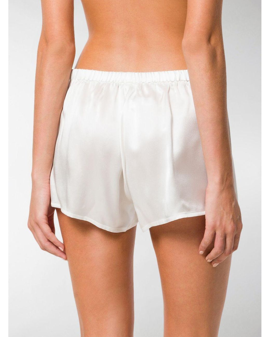 La Perla Blue Silk-Satin Night Shorts