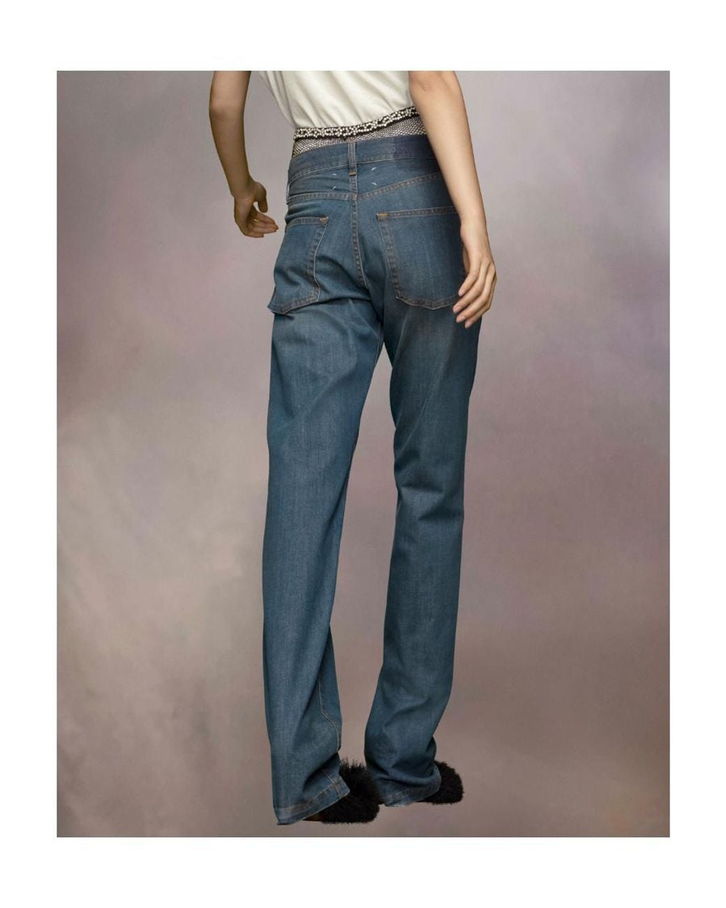 Maison Margiela Blue Americana Wash Straight Leg Jeans