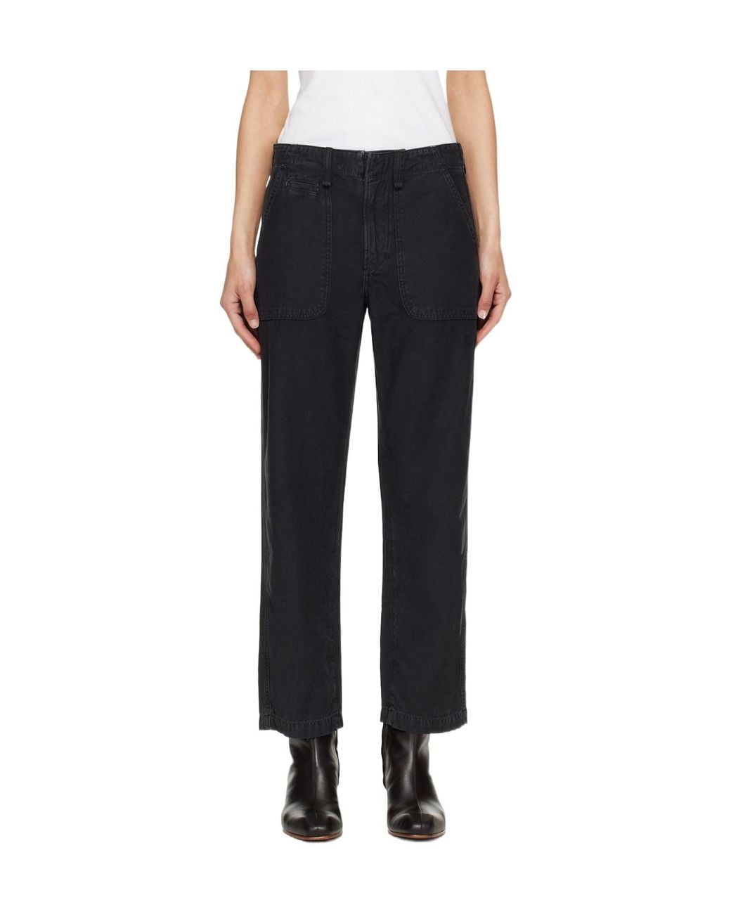 Citizens of Humanity Black Casual Pants With Belt Loops