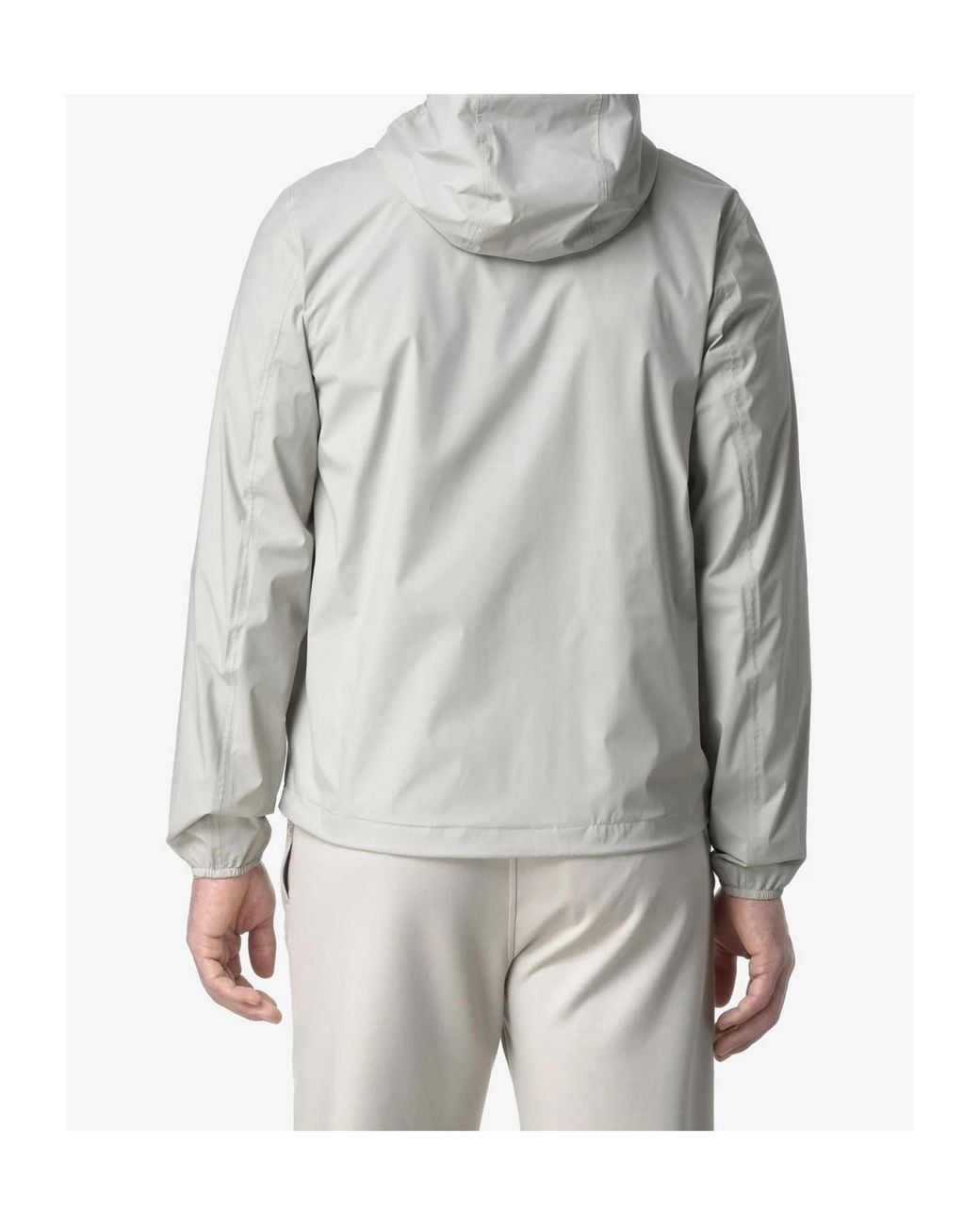 K-Way Gray Jack Hooded Zip-Up Jacket for men