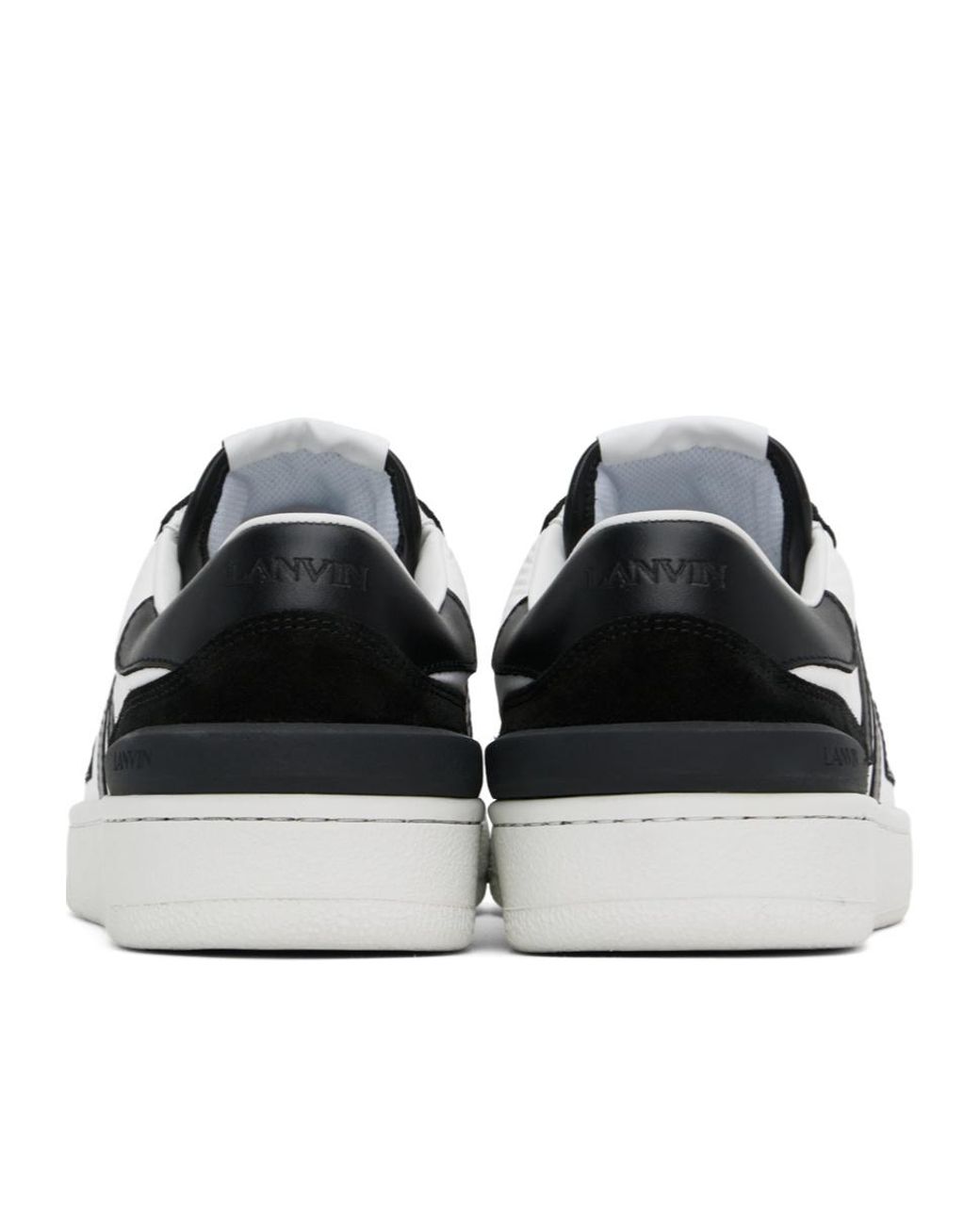 Lanvin Black Clay Mesh Low-Top Sneakers for men