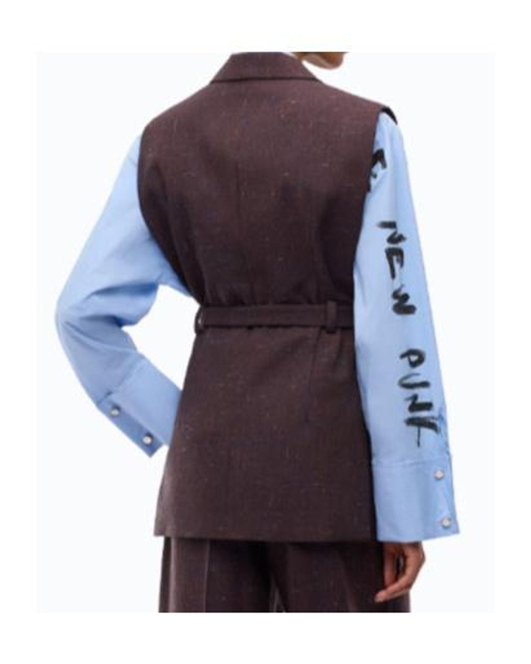 Pinko Purple Belted Sleeveless Jacket