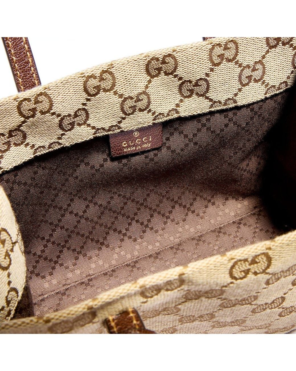 Gucci Natural Small Tote Bag With Double G Charm