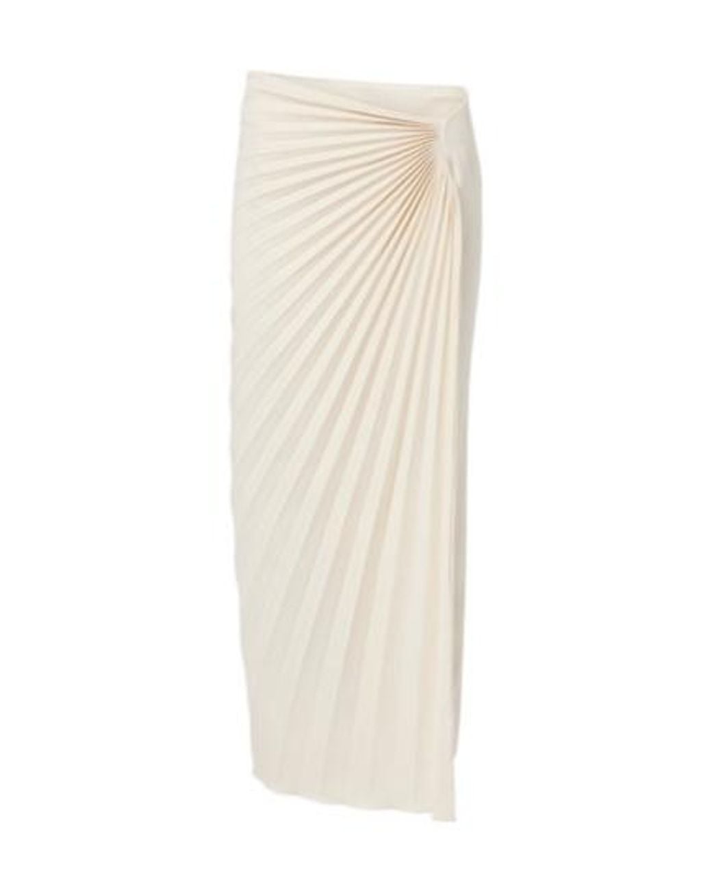 Roberto Cavalli White Pleated Midi Skirt