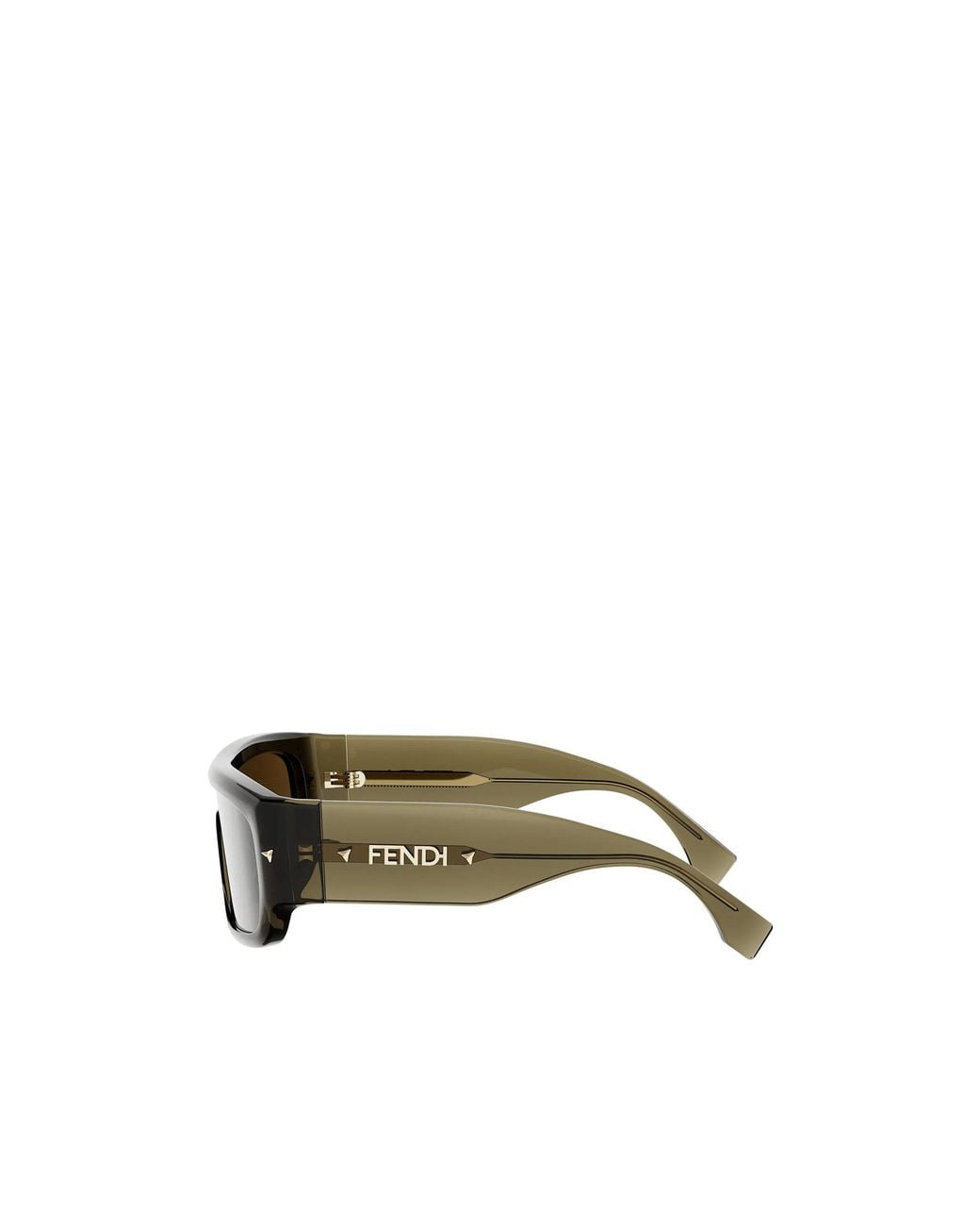 Fendi Brown Eyewear Shield Frame Sunglasses