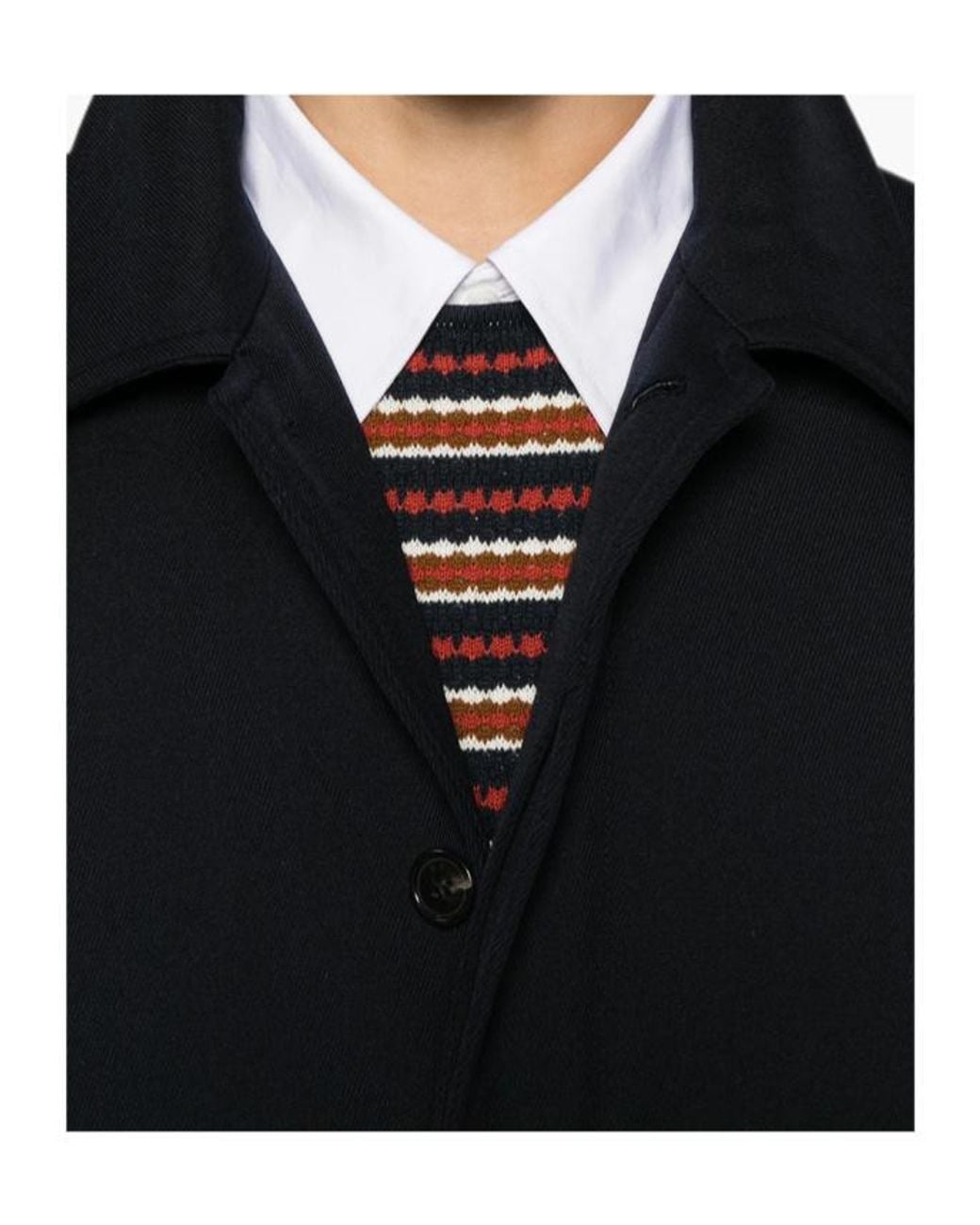 A.P.C. Black Concealed-Button Coat for men