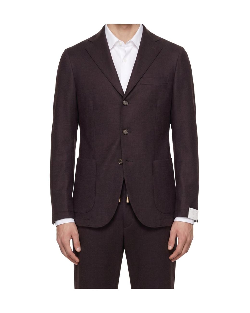 Eleventy Black Single-Breasted Notched-Lapels Blazer for men