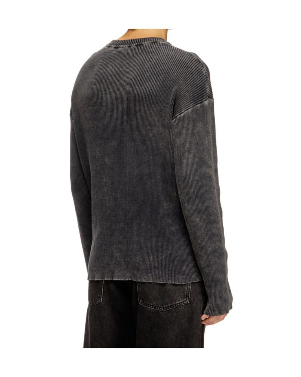 DIESEL Blue K-Darren-D Oval D Logo Knitted Jumper for men