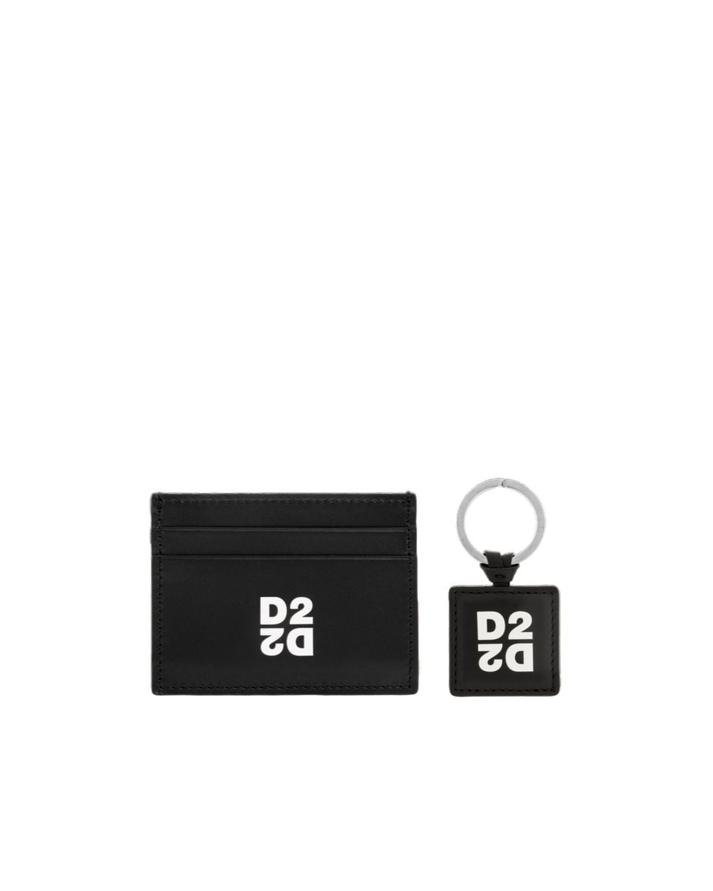 DSquared² Black Credit Card Holder And Keyring Gift Box for men