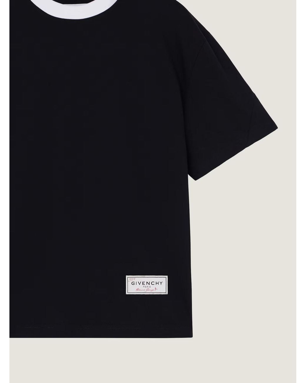 Givenchy Black Couture Seam T-Shirt for men