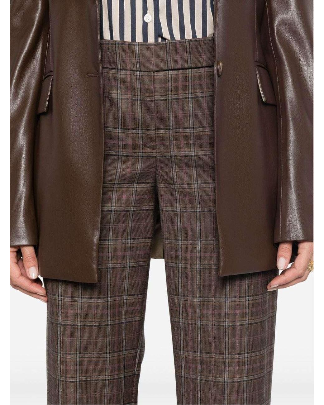 Stella McCartney Gray Checked Trousers