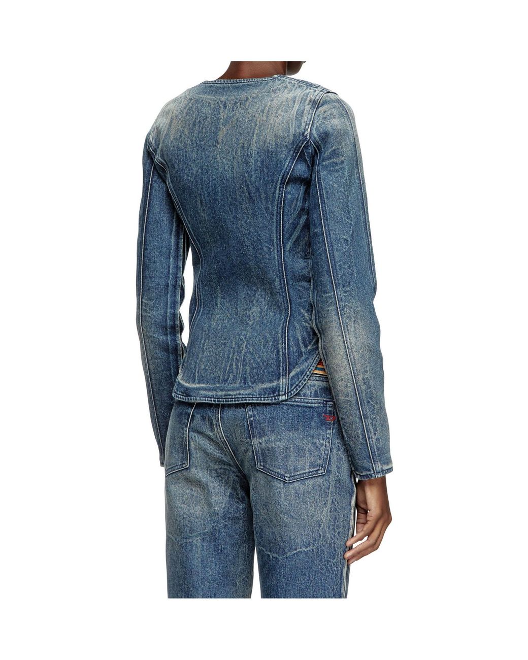 DIESEL Blue Zip-Up Denim Jacket