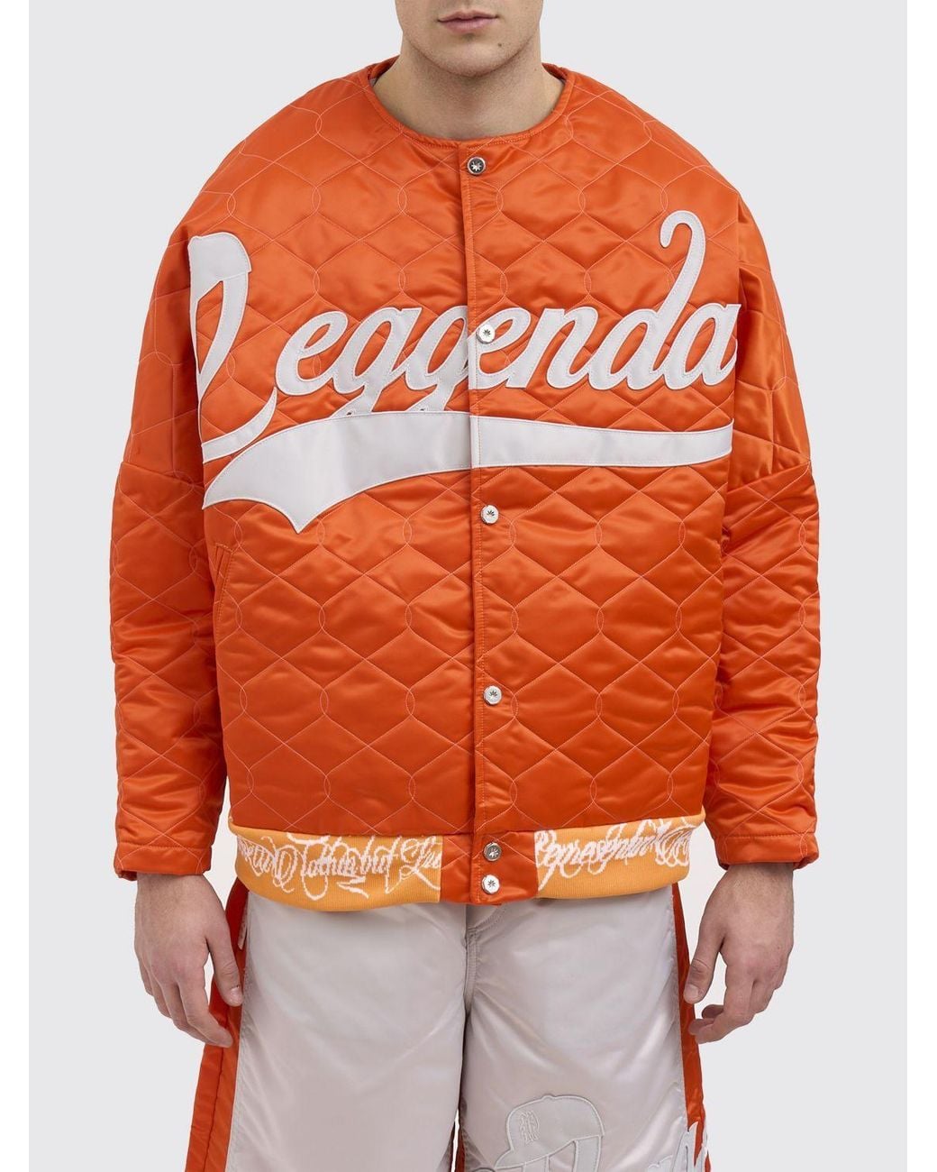 PDF CHANNEL Orange Pdf Leggenda Due Quilted Jacket for men