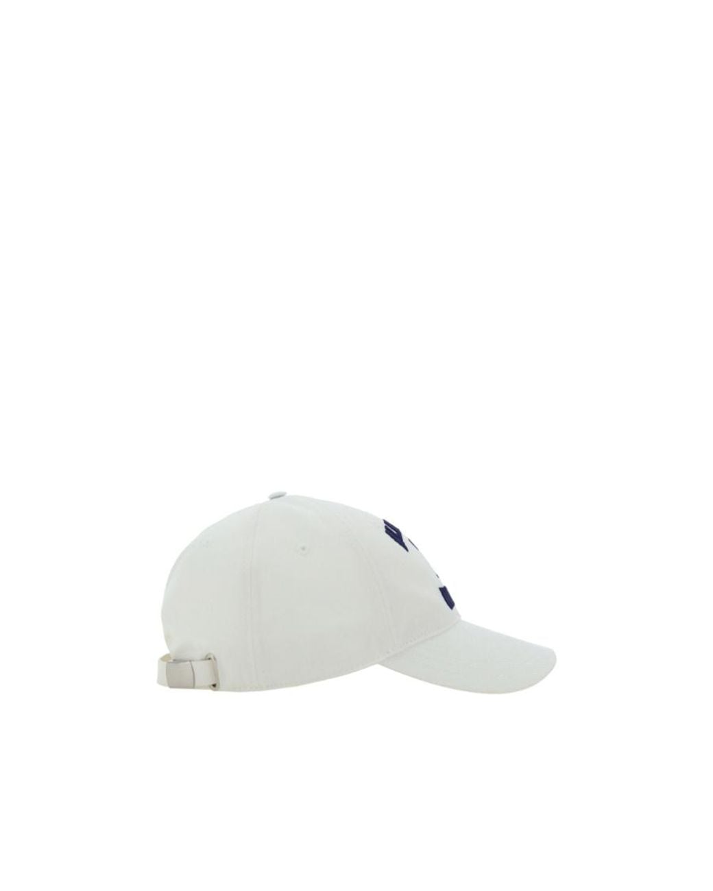 McQueen White Logo Embroidered Baseball Cap for men