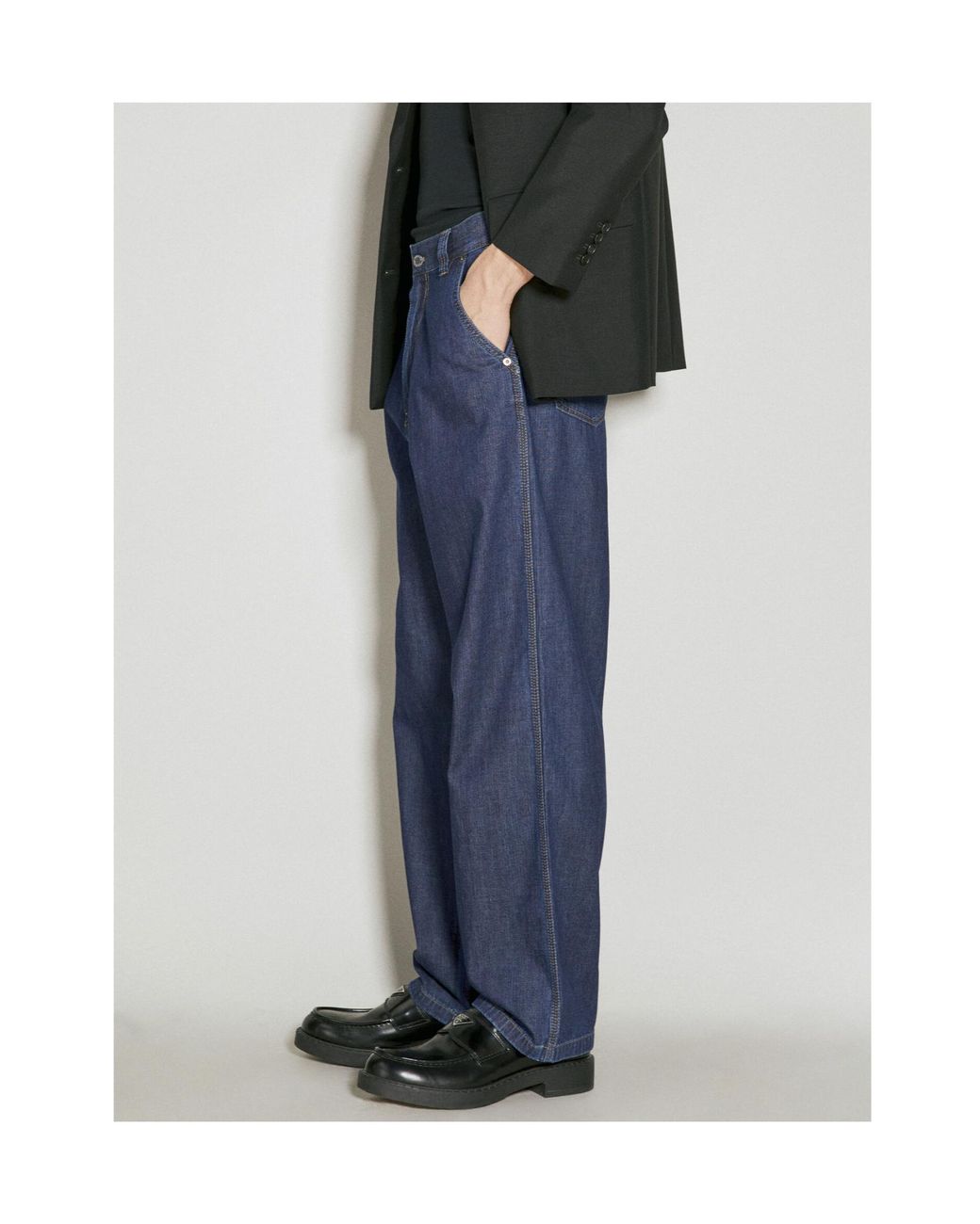 Prada Blue Multi-Pocket Denim Trousers for men