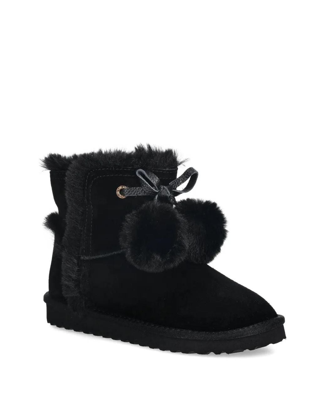 Liu Jo Black Faux-Fur Pompom Boots