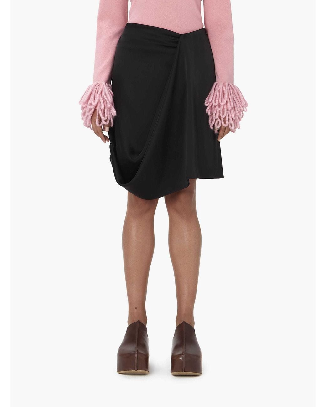J.W. Anderson Black Jw Anderson Draped Skirt