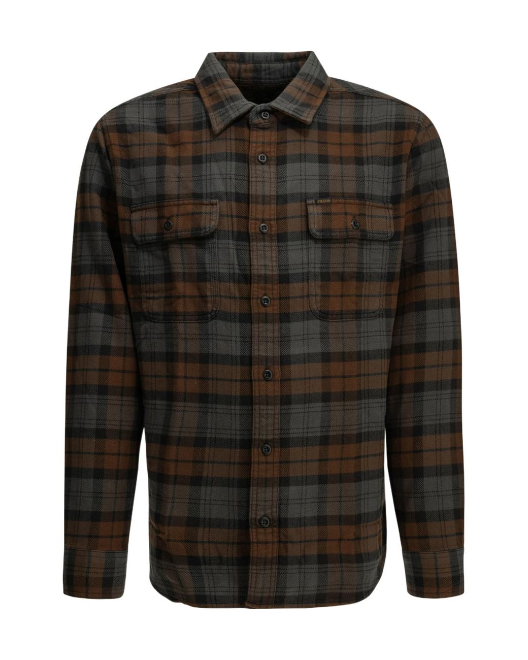 Filson Black Long-Sleeve Plaid Shirt for men