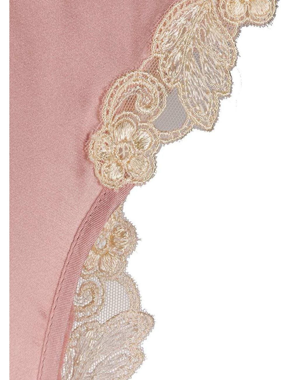 La Perla Pink Brazilian Lace Briefs