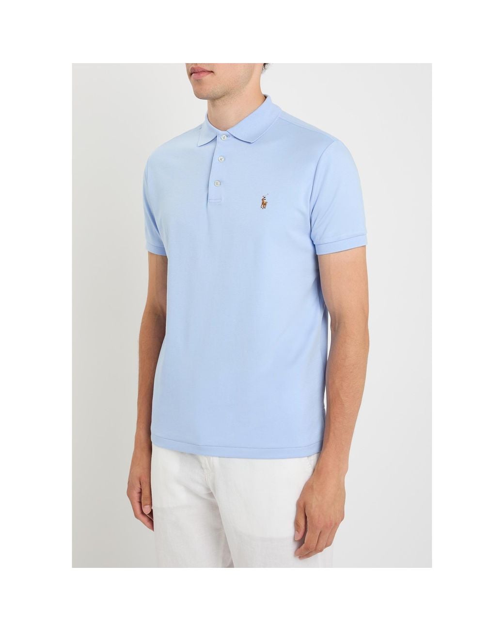 Polo Ralph Lauren Blue Short-Sleeved Polo Shirt for men
