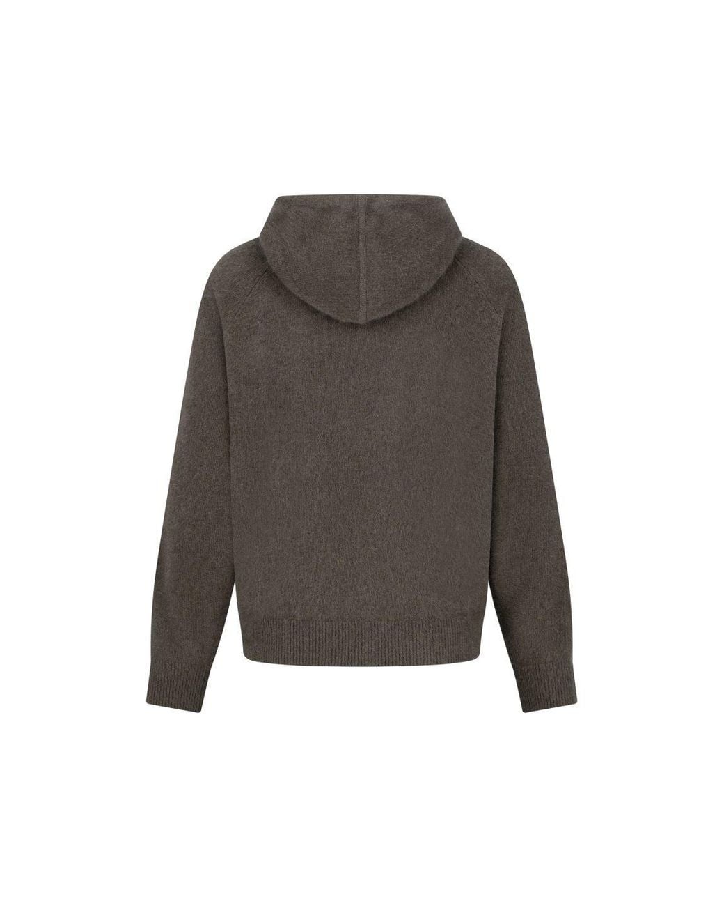 Amomento Gray Knitted Hoodie for men
