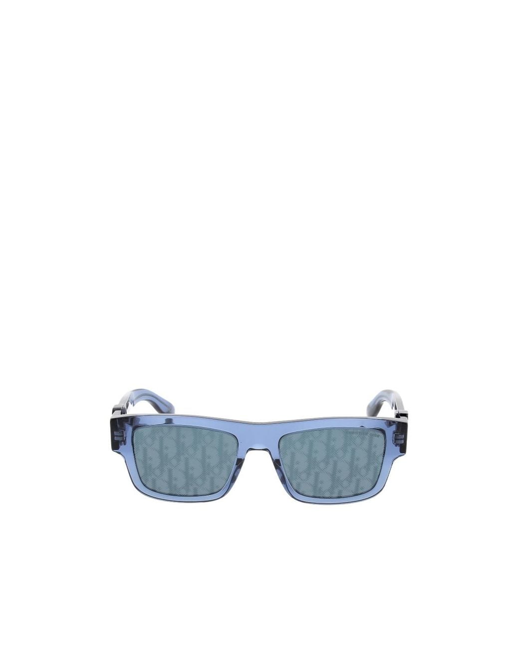 Dior Blue Eyewear Rectangular Frame Sunglasses