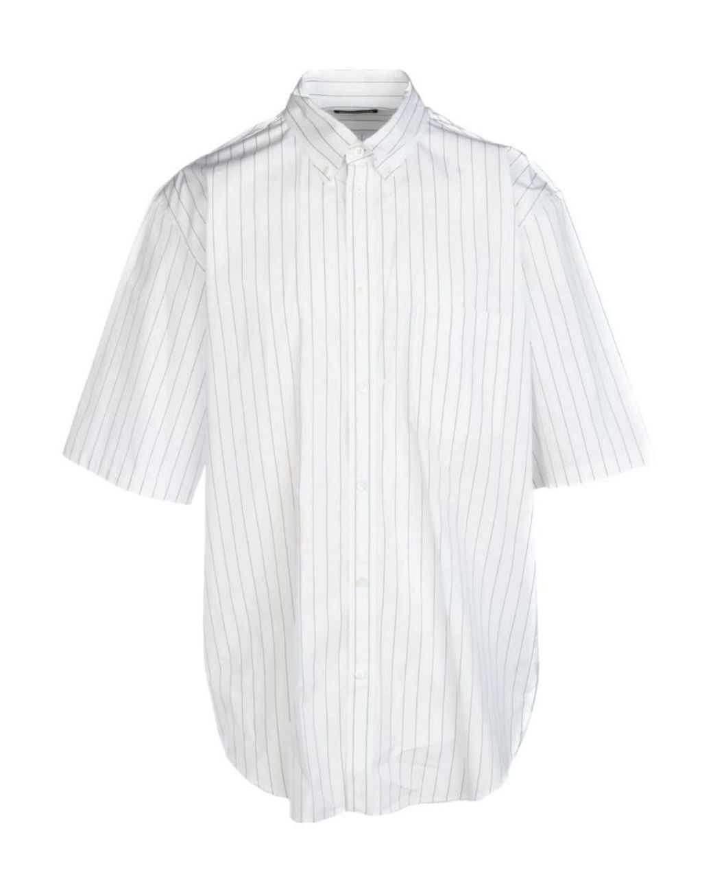 Balenciaga White Striped Shirt for men