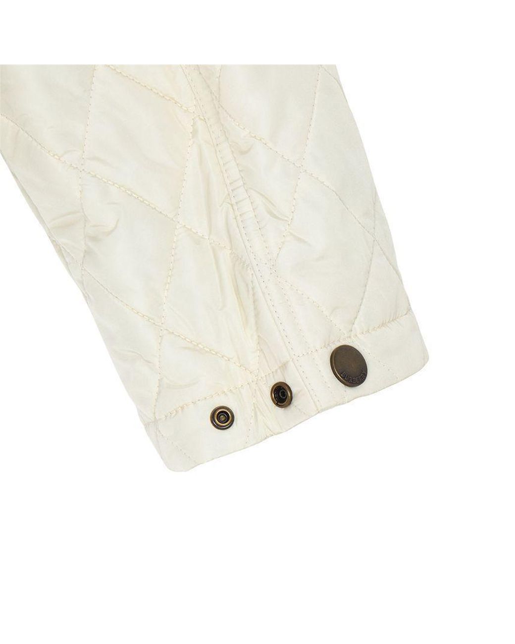 Burberry Natural Quilted Hooded Jacket