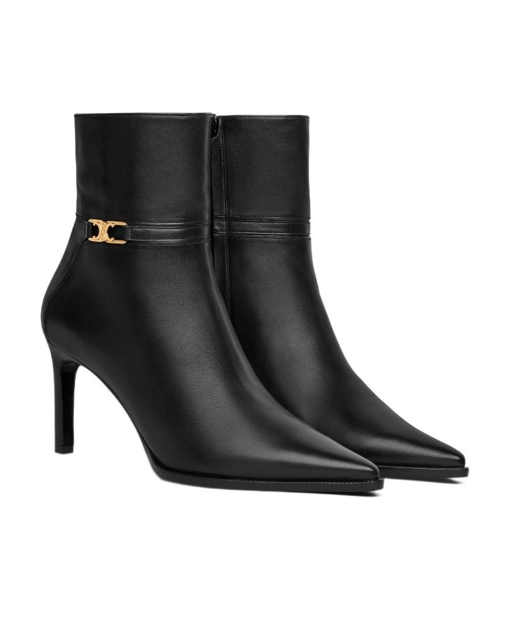 Céline Black Low Boot Triomphe Verneuil