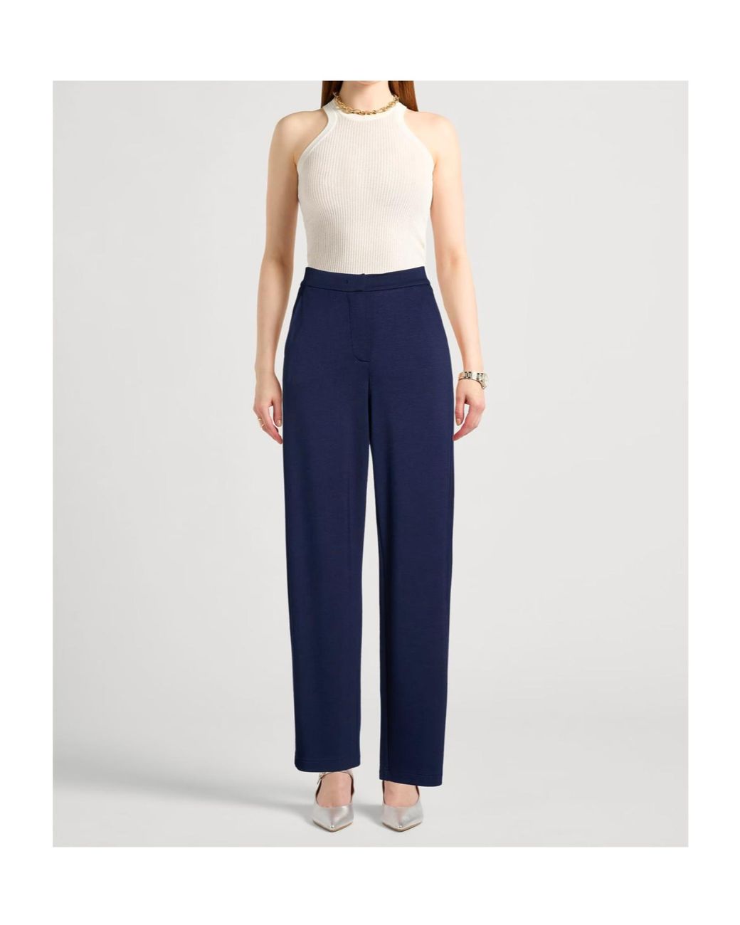 MAX&Co. Blue Wide-Leg Trousers