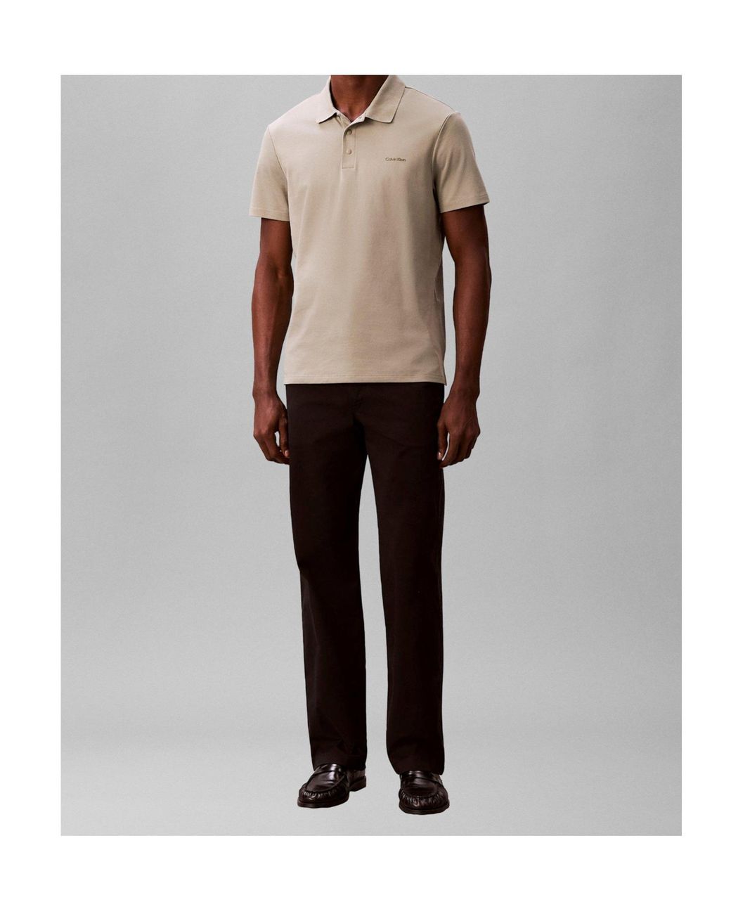 Calvin Klein Gray Shortsleeve Polo Shirt for men