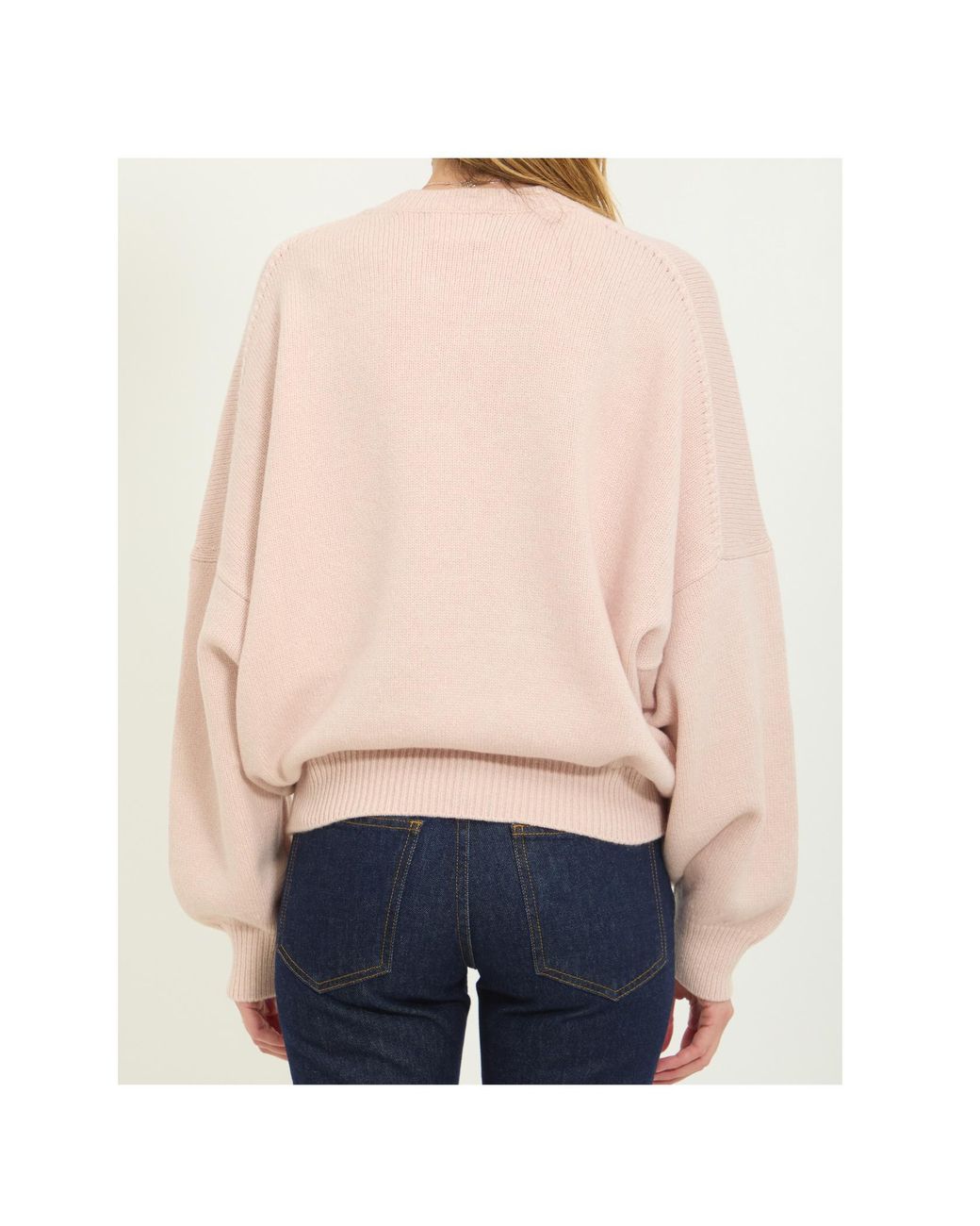 Khaite Blue Margaux Oversized Crew-Neck Jumper