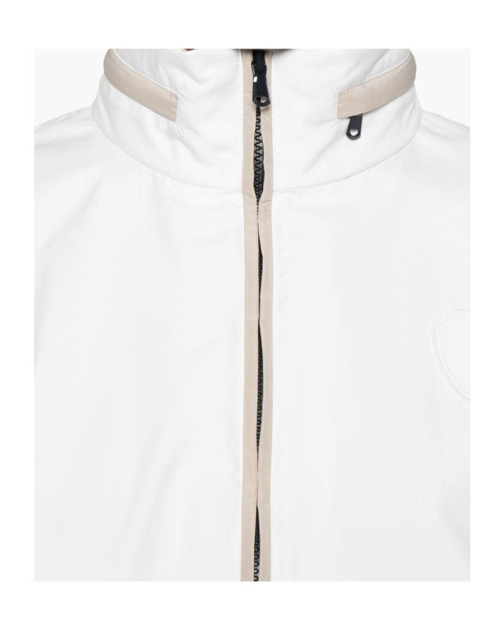 Brunello Cucinelli White Water-Resistant Zip Jacket