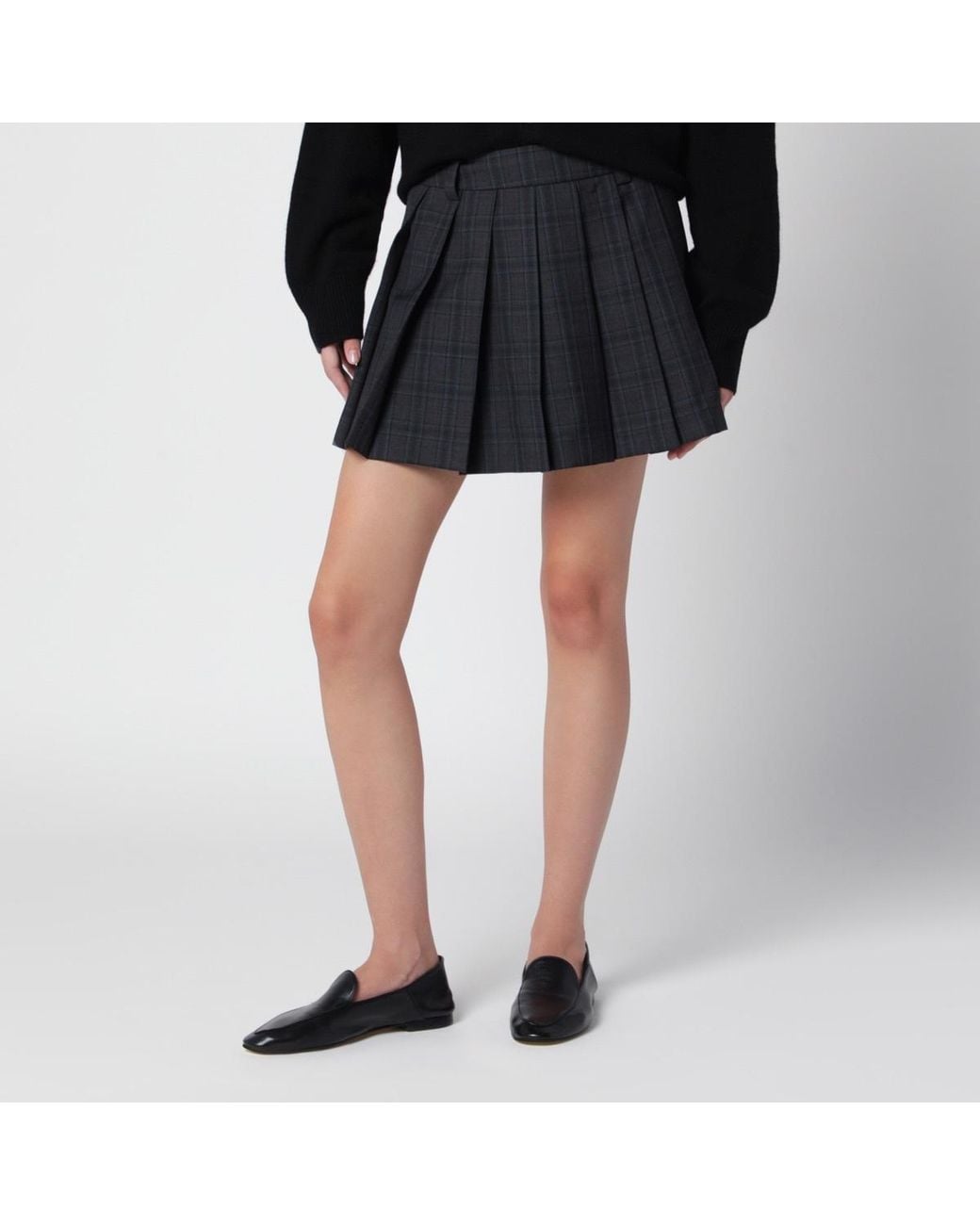 DUNST Gray Skirt With Belt Loops